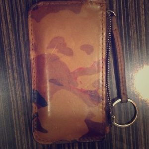 Patricia Nash leather keychain wallet